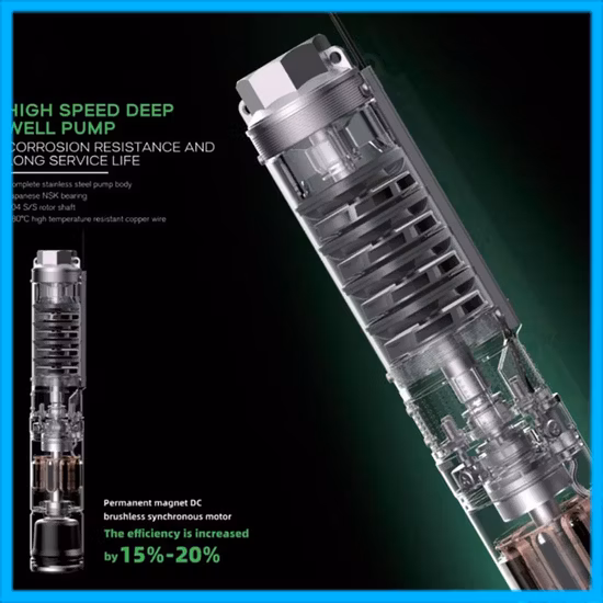 Deep Well Pump Hybrid AC DC Solar Submersible Borehole Water Pump